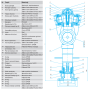 Nadzemní hydrant ocelový DN80 H1900/RD1250 s jednoduchým uzavřením PN10 - Těleso šedá litina GJS 250