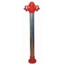 Above-ground Galvanized Steel Hydrant DN100 H2450/RD1800 - Single Shut-off PN10, Body: Ductile Iron GJS 500-7