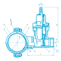 Water supply driller DN 90/25mm NWZ/PE for PVC and PE pipes, interchangeable spindle seal.