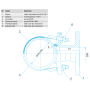 Flanšová základna s objímkou DN 80x50mm pro litinové, ocelové a AC trubky
