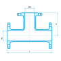 Collared Tee T DN400 Angle 90 - Ductile or Gray Iron