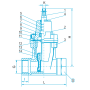 Menetes szelep DN 40mm GW 6/4" szürkevas