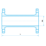 Double-Flanged Fitting FF DN50 L500mm - Ductile or Gray Iron