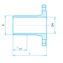 Single-Flanged Fitting F DN350 L460mm - Ductile or Gray Iron