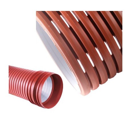 Drain pipe PP DN 200mm LP (220 °) SN8 ID (6 m section)