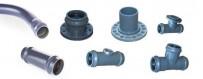 PVC pressure fittings for water mains.